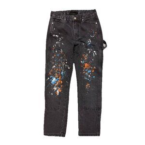 No Boundaries Double Knee Painter Pants Mens Size 28x30 (29x29) Black Workwear